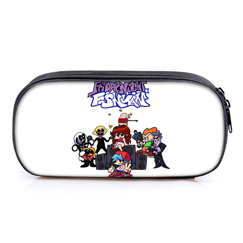 Children Friday Night Funkin Pencil Box Boys Girls Kids Anime Pencil Case Students Cartoon Pen Bags Teenagers Stationery Bags (Online Order Only)