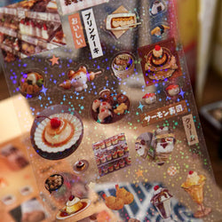 2pcs/set Y2K Retro Shop Series Glitter Decorative Sticker Journal Handbook Photocard Scrapbooking Kawaii Sticker Kids Gift (ONLINE ORDER ONLY)