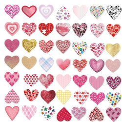 10/30/50PCS Pink Love Cute Heart Stickers Romantic Decals Graffiti Toys DIY Waterproof Phone Notebook Suitcase Bike Guitar Gifts (ONLINE ORDER ONLY)
