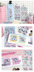2pcs Ins Korean Style Anime Girl Scrapbooking Stickers Collage Diary Journal DIY Craft Aesthetics Decorative Stickers Stationery (ONLINE ORDER ONLY)