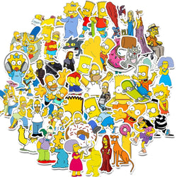 10/30/50pcs Kawaii Simpson Family Stickers Cartoon Anime Decals DIY Motorcycle Laptop Phone Car Waterproof Sticker Kids Toys (ONLINE ORDER ONLY)