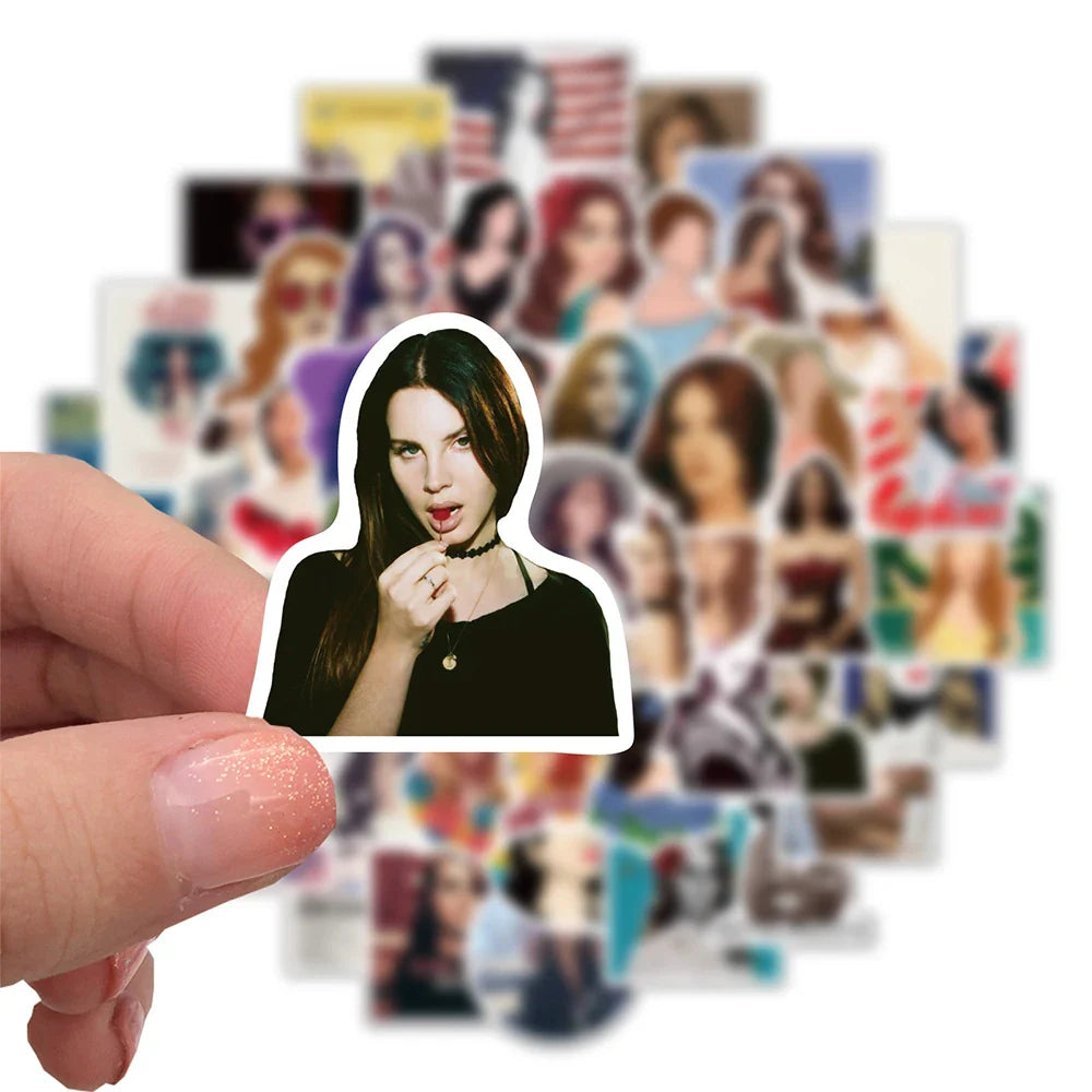 Lana Del Rey Stickers 10/30/50PCS Waterproof Decals for Guitar Phone Skateboard Scrapbook (Online Order Only)