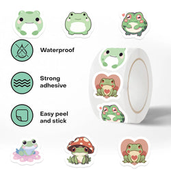 100-500pcs Frog Animals Reward Stickers School Students Cute Cartoon Encouragement Sticker Scrapbooking DIY Gift Decoration (ONLINE ORDER ONLY)