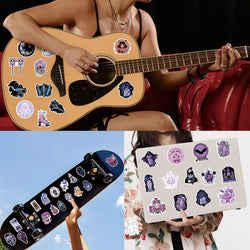 10/30/50/100PCS Cute Gothic Halloween Witch Graffiti Stickers Waterproof Skateboard Laptop Motorcycle Luggage Car Sticker Decal (Online Order Only)