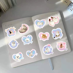 10/30/60/120PCS Cute Pet Dog Cat Stickers Cartoon Decals DIY Waterproof Scrapbook Phone Suitcase Skateboard Fridge Graffiti Toys (ONLINE ORDER ONLY)