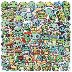 Cute Turtle Stickers 10/30/60pcs DIY Laptop Phone Suitcase Scrapbooking Kawaii Kids Toys (Online Order Only)