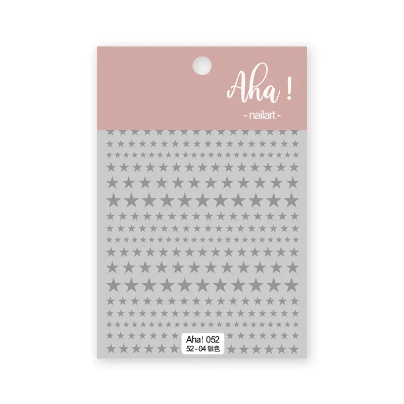 1pc Cute White Cloud Nail Stickers Ultra Thin Nail Art Stickers Self Adhesive Decals Star Moon/Flower/Clouds Kawaii Nail Decals (Online Order Only)