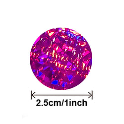 500pcs/roll Gold Holographic Glitter Sealing Label Round Laser Sticker Party Handmade Envelope Business Label Stationary Sticker (ONLINE ORDER ONLY)