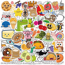 Punny Rewards Stickers - Cute Inspirational Classroom Stickers, Waterproof Kawaii Stickers for Kids, DIY Notebook Toy (50/100pcs) (Online Order Only)