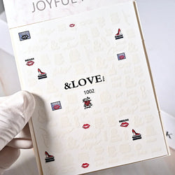 1PC Heart Love Design 3D Nail Art Sticker English Letter Self-Adhesive Slider Valentine's Day DIY Manicure Tips Accessories Tool (ONLINE ORDER ONLY)