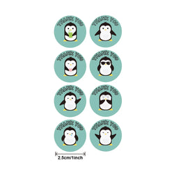 100-500pcs Round Cartoon Label Stickers Paper Cute Thank You Stickers for Baking Packaging Seal Labels Stationery Stickers (Online Order Only)