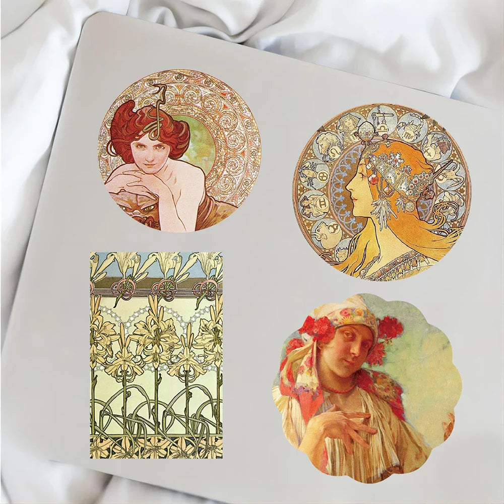 10/30/54PCS Renaissance Artist Painting Stickers Vintage Decals DIY Album Phone Suitcase Skateboard Laptop Car Bike Toys Sticker (ONLINE ORDER ONLY)