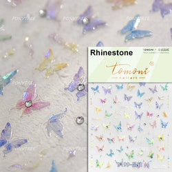 Dreamy Moon Stars Love Heart Butterfly Bowknot Lace Shiny Starburst Ribbon Delicate Adhesive Nail Art Stickers Manicure Decals (Online Order Only)