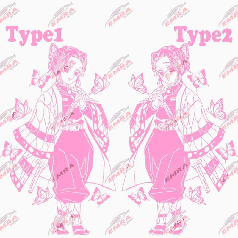 Anime Stickers Ghost Squad Girl For Car Sticker Decoration Door Hood Die Cutting Cartoon External Accessories Vinyl Decals (ONLINE ORDER ONLY)