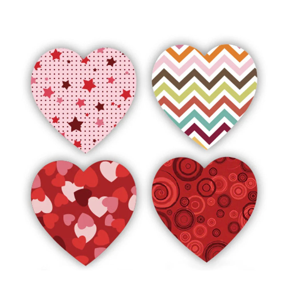 100-500pcs Heart Valentines Day Sticker Thank you Candy Bag Seal Sticker Scrapbooking Valentines Gift Box Label Decoration (ONLINE ORDER ONLY)