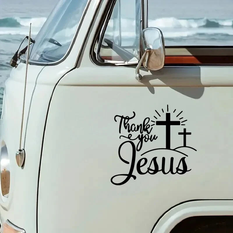 Jesus Car Stickers Christian God Car Body Bumper Vinyl Decal Car Accessories,,For Cars, Trucks, Walls, Laptops, Windows, (ONLINE ORDER ONLY)