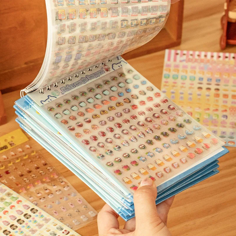 18 Sheets/piece Cute Mini Stickers Decorative Stickers Scrapbooking Laptop DIY Sticker Kids Toy Gift School Stationery (ONLINE ORDER ONLY)