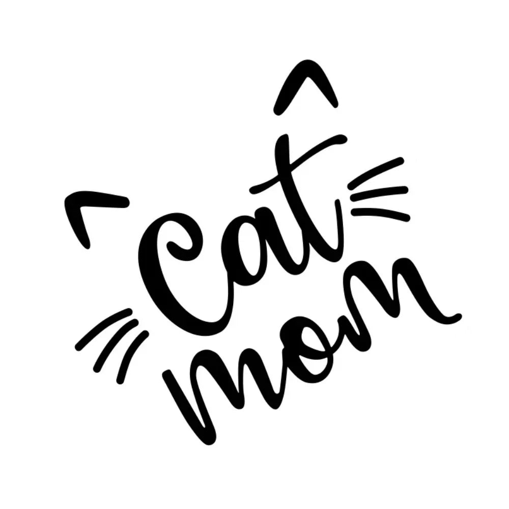 Car Sticker Creative Cat Mom Cat's Ears Shape Sticker Vinyl Sticker Car Body Window Personalized Car Decor Accessories (ONLINE ORDER ONLY)