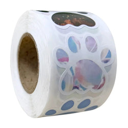 500Pcs /1 Rolls 2.5cm/1inch Pet Stickers Self-adhesive Dog Claw Animals Sticker Decoration Gift Box Sticker Label Stationery (ONLINE ORDER ONLY)
