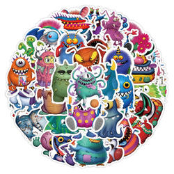 10/50Pcs Little Monster Stickers For Notebooks Stationery Kscraft Vintage Cute Sticker Craft Supplies Scrapbooking Material (Online Order Only)