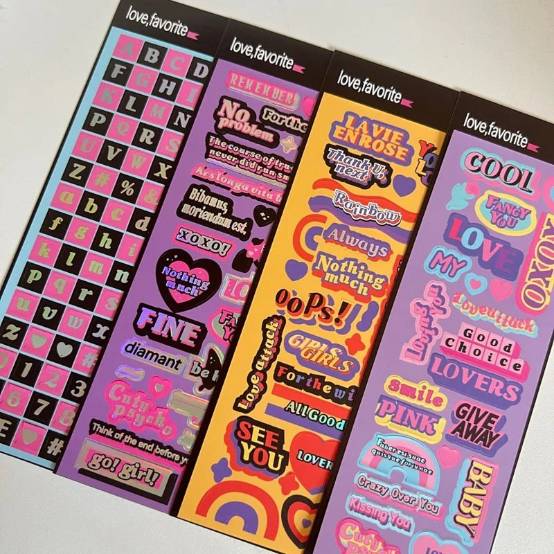 Ins Retro English Letter Material Stickers Scrapbooking DIY Album Decoration Sticker Personalized Korean Stationery (ONLINE ORDER ONLY)