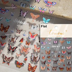 Colourful Butterfly Delicate Anmials Adhesive Nail Art Stickers Dreamy Winter Snowflake Rhinestone Manicure Decals Nail Supplies (ONLINE ORDER ONLY)