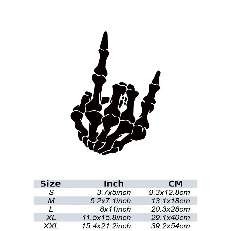 Skull finger Stickers，Elevate Your Car's Look with this Creative Fun Cool Car Sticker! (ONLINE ORDER ONLY)