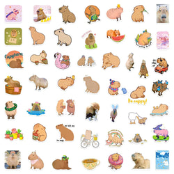 10/30/50PCS Funny Capybara Sticker Cute Cartoon Decals Toys For Kids DIY Stationery Laptop Phone Scrapbook Guitar Bike Sticker (Online Order Only)