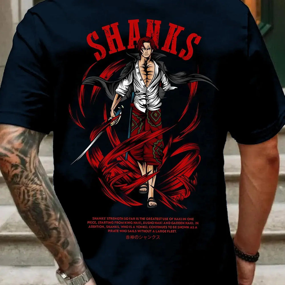 One Piece Shanks Summer T-shirt Retro Oversized Cotton (ONLINE ORDER ONLY)