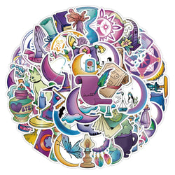 10/30/50/100pcs Cool Cartoon Gothic Magic Stickers Aesthetic Decals Laptop Phone Suitcase Guitar Car Waterproof Sticker Kids Toy (ONLINE ORDER ONLY)