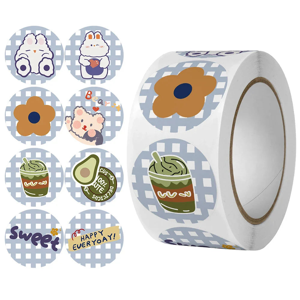500pcs/roll Reward Stickers For Kids Children Kindergarten School Encouragement Students Games Toy Animals Stationery Labels (ONLINE ORDER ONLY)