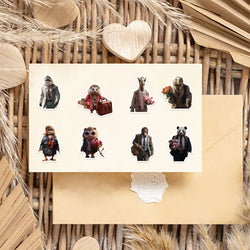 52PCS New Art Animal Retro Funny Kawaii Sticker DIY Phone Laptop Luggage Skateboard Graffiti Decals Fun for Kid Toy (ONLINE ORDER ONLY)