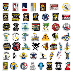100Pcs Cool Welder Electric welding Graffiti Stickers Lable For Refrigerator Cars Helmet DIY Gift box Bicycle Guitar (ONLINE ORDER ONLY)