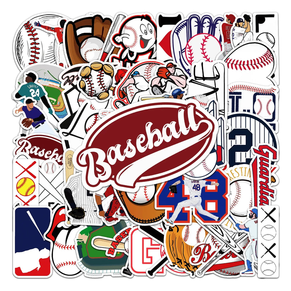 50Pcs Baseball Sports Series Graffiti Stickers Suitable for Laptop Helmets Desktop Decoration DIY Stickers Toys Wholesale (Online Order Only)