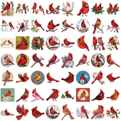 10/30/50PCS Red Little Bird Cartoon Stickers Funny Cartoon Decoration Animal Graffiti Toy Luggage Laptop Phone Guitar Bike Decal (ONLINE ORDER ONLY)