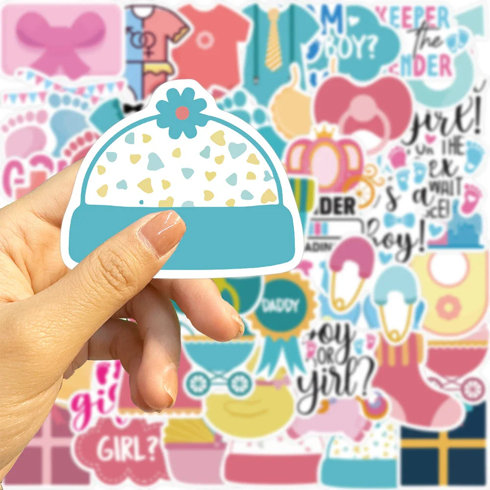 52PCS Ins Style Baby Stickers Cute For Gift DIY Kids Notebook Luggage Motorcycle Laptop Refrigerator Decals Graffiti sticker (Online Order Only)