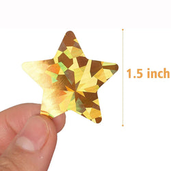 Holographic Gold Star Stickers for Kids Reward 100-500Pcs Foil Star Stickers Labels for Wall Crafts Classroom Teachers Supplies (ONLINE ORDER ONLY)