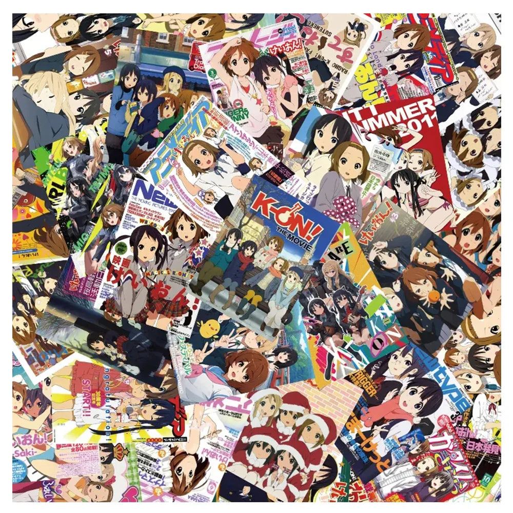 K-ON! Anime Stickers: 10/30/60pcs Waterproof Decals for Laptop, Guitar, Bike, Luggage, Phone, Car (ONLINE ORDER ONLY)