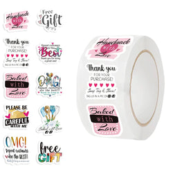 500pcs Cute Reward Stickers Roll with English Thanks Stickers for School Teacher Kids Student Stationery Stickers Kids (Online Order Only)