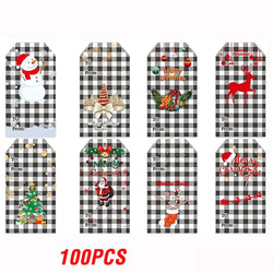 50-300Pcs Merry Christmas Theme Stickers for DIY Gift Decorate Baking Package Envelope Seal Labels Stickers Stationery  Stickers (Online Order Only)