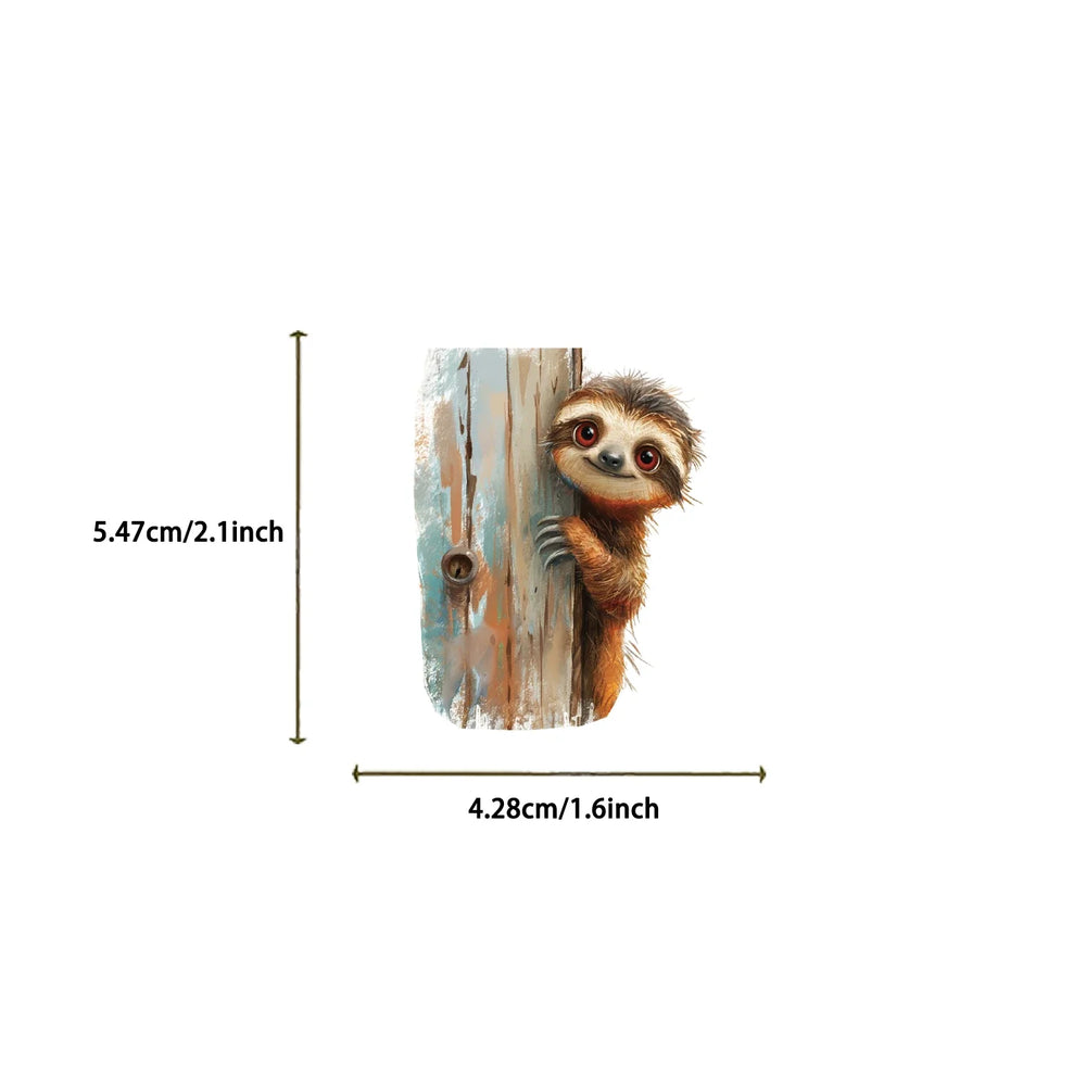 50PCS The Animal At The Door Stickers Aesthetic PVC Children Decoration Sticker For Sketchbook Scrapbook  Kids Classic Toys (Online Order Only)