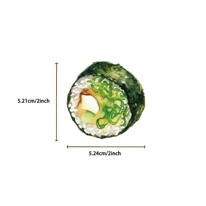 10/30/50PCS Kawaii Sushi Sticky PVC Sticker Aesthetic DIY Decoration Scrapbooking Korean Hand Accounting Supplies for Kids (ONLINE ORDER ONLY)