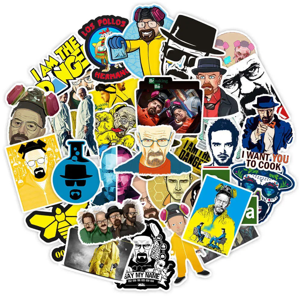10/30/50pcs Breaking Bad TV Show Sticker Packs (Online Order Only)