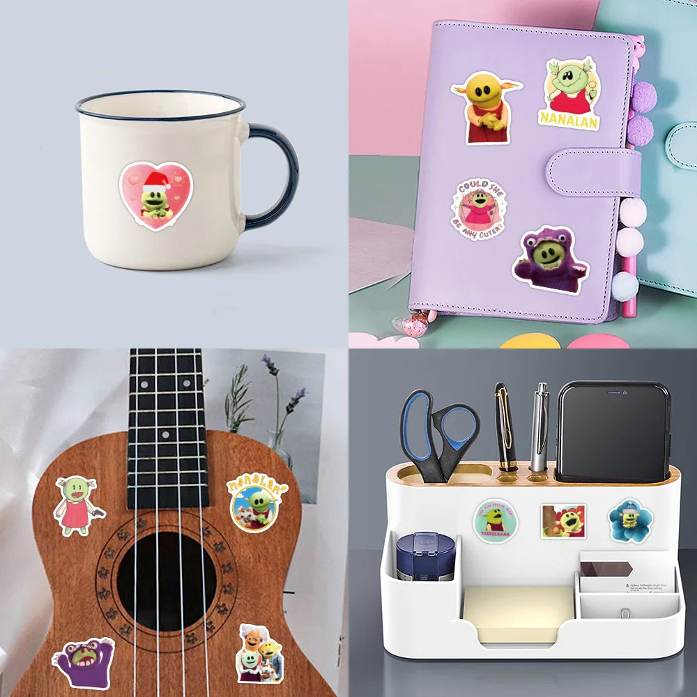 10/30/55PCS Nanalan Cartoon Stickers Funny Movie Sticker Kids Toys Luggage Laptop Phone Guitar Car Bike Skateboard Decoration (ONLINE ORDER ONLY)