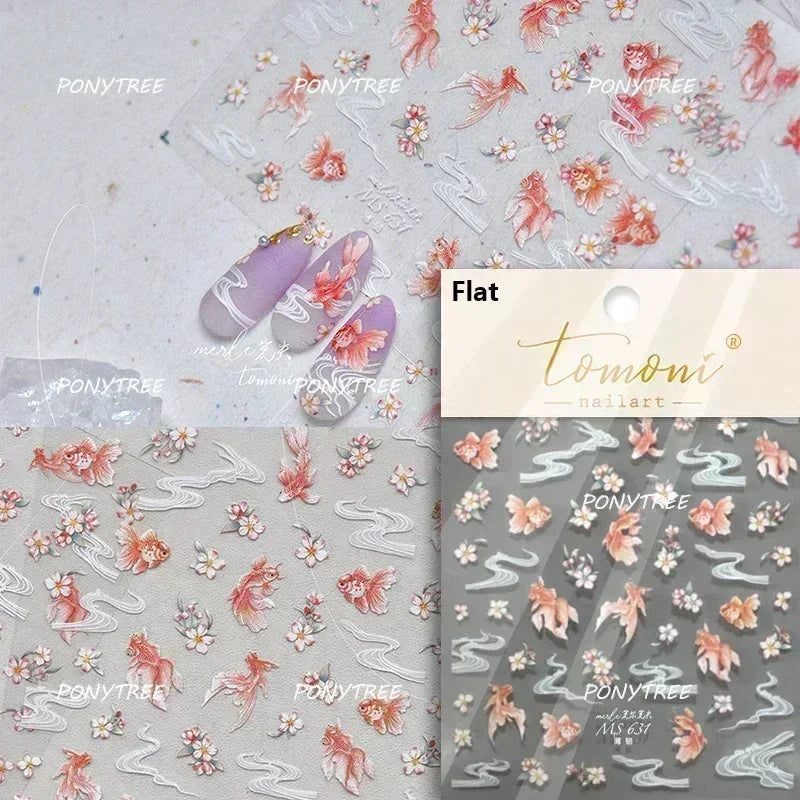 Beach Colourful Conch Dolphin Shell Starfish Jellyfish Star Summer Sea Wave Vacation Mode Water Bubble Nail Art Stickers Decals (Online Order Only)