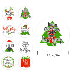 100-500pcs Merry Christmas Gift Box Decoration Seal Sticker Home Party Supplies Envelope Label Scrapbook Stickers (ONLINE ORDER ONLY)