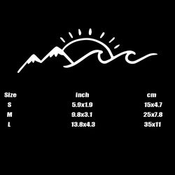 Mountain Sea And Sun Lover Stickers Vinyl Creative Fun Car Stickers, Motorcycles, Trucks, Laptops,Water Bottles, Etc (ONLINE ORDER ONLY)