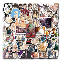60pcs Parasyte Graffiti Stickers for Laptop, Phone, Car, Scooter, Cup, Suitcase, Stationery, Refrigerator (Online Order Only)