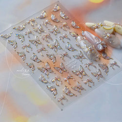 Bowknot Ribbon Butterfly Jelly Shiny Sparkling Delicate Charming Bow Tie 5D Nail Art Decorations Stickers DIY Manicure Decals (ONLINE ORDER ONLY)