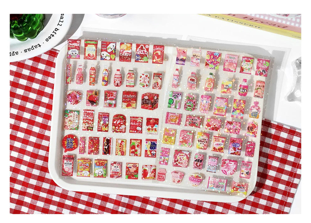1 Sheets Snack House Series Sticker PET Star Flash Film Deco Scrapbook DIY Material Decoration Stationery Stickers (ONLINE ORDER ONLY)